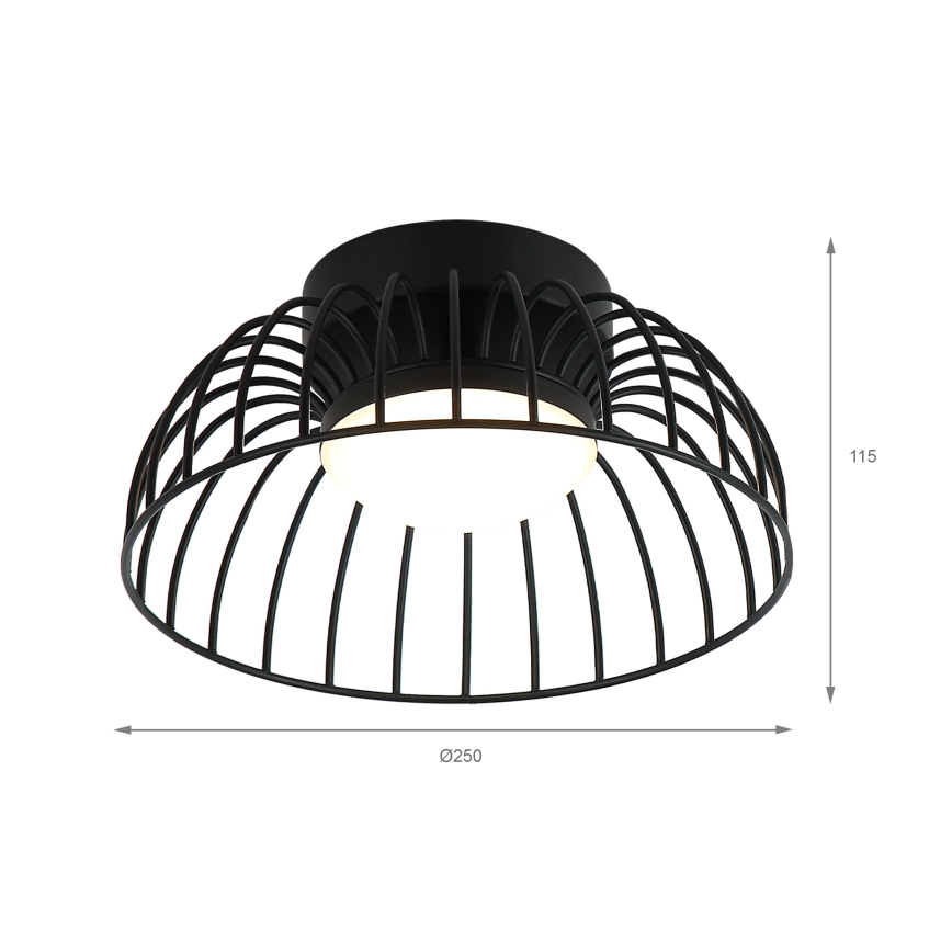 Светильник LED потолочный BETSY LED/12W/230V диаметр 25 см черный