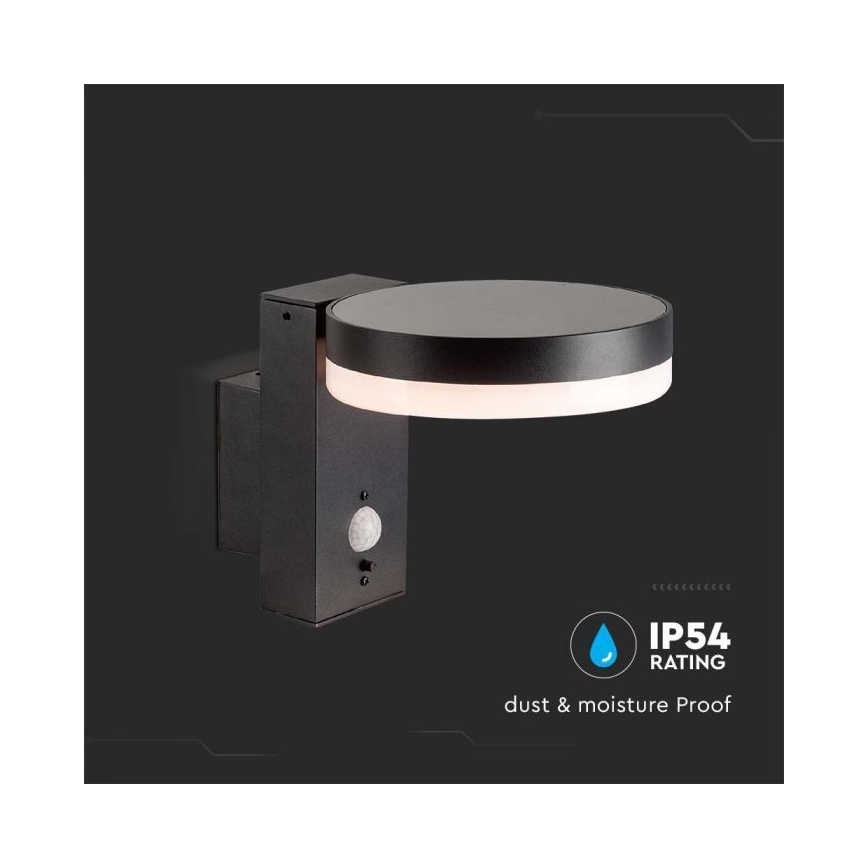 Светодиодный уличный настенный светильник на солнечной батарее с датчиком LED/5,5 Вт/3,7 В 3000K IP54 2000 мАч