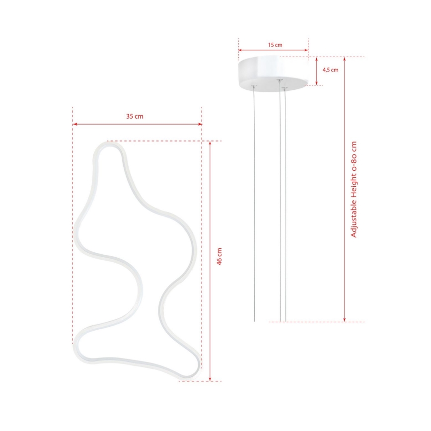 Светильник на подвесе LED ARTISAN LED/36W/230V 6500K белый
