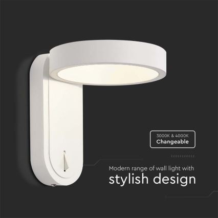 Светодиодный настенный светильник LED/5W/230V 3000K/4000K белый