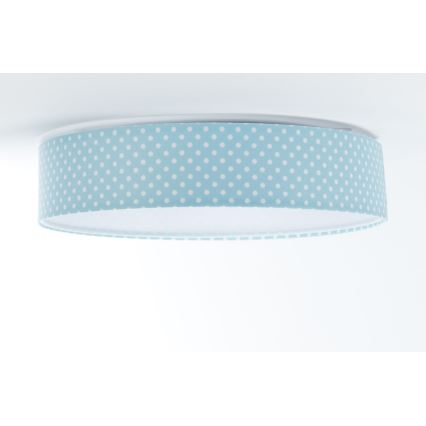 Светодиодный детский потолочный светильник GALAXY KIDS LED/24W/230V в горошек бирюзовый/белый