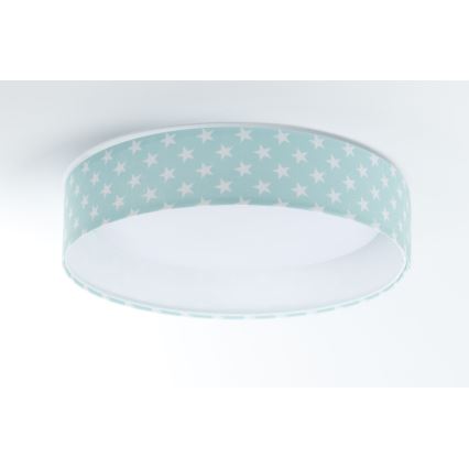Светодиодный детский потолочный светильник GALAXY KIDS LED/24W/230V звездочки зеленый/белый