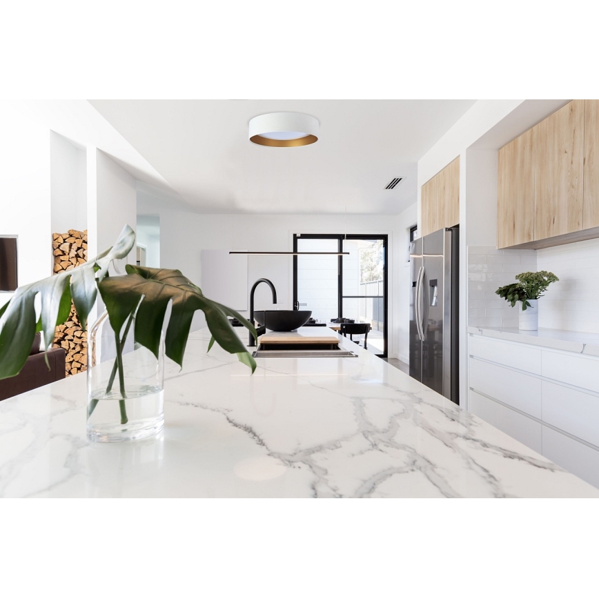 Светодиодный потолочный светильник GALAXY 1xLED/24W/230V диам. 44 см белый/золотой