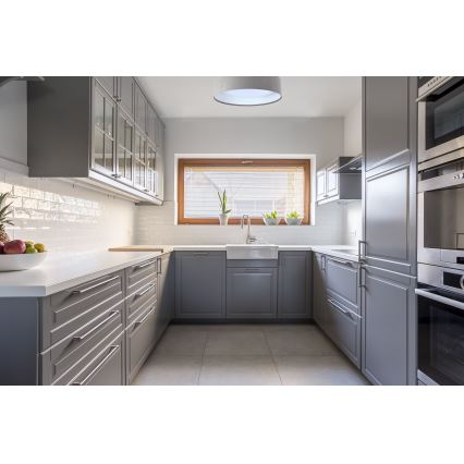 Светодиодный потолочный светильник GALAXY 1xLED/24W/230V диам. 44 см серый/белый