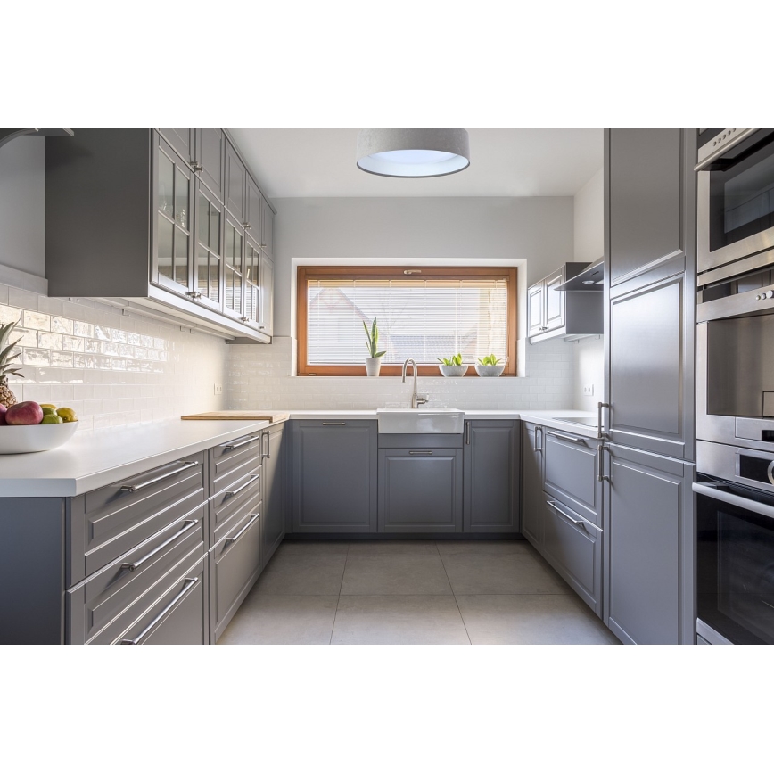 Светодиодный потолочный светильник GALAXY 1xLED/24W/230V диам. 44 см серый/белый