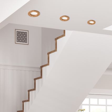 Светодиодный встраиваемый светильник WOODY SPOT LED/5,5W/230V 4000K дуб Ø 10 см