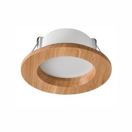 Светодиодный встраиваемый светильник WOODY SPOT LED/5,5W/230V 4000K дуб Ø 10 см