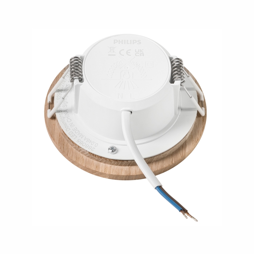 Светодиодный встраиваемый светильник WOODY SPOT LED/5,5W/230V 4000K дуб Ø 10 см