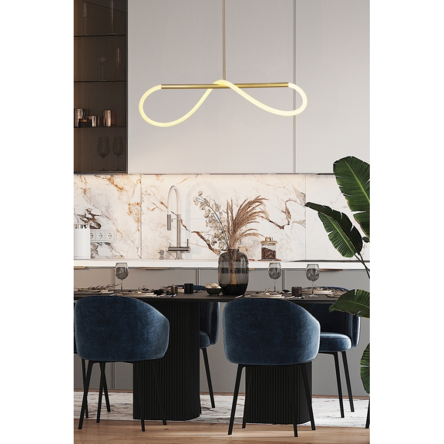 Светлодіодна люстра на жорсткому тросі SUPREME LED/18W/230V 80 см золота