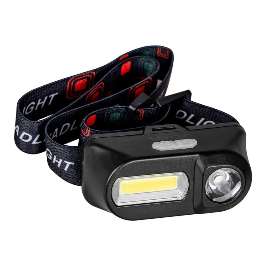 Светоди headlamp с регулируемой яркостью, аккумуляторная, 2xLED/5V, IP44, 210 лм, 2000 мАч