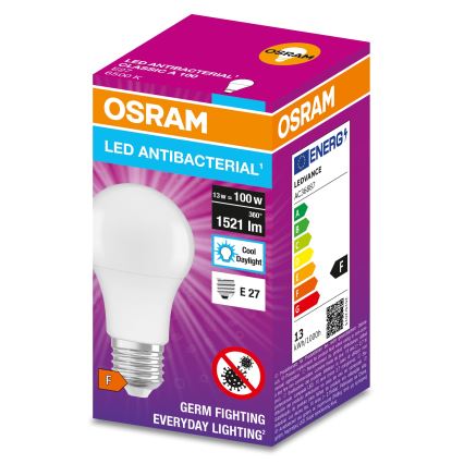 Светодиодная антибактериальная лампа A100 E27/13W/230V 6500K - Osram