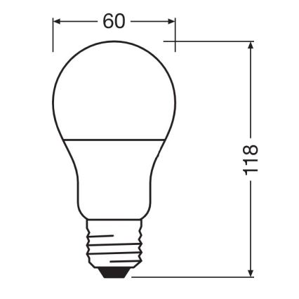 Светодиодная антибактериальная лампа A75 E27/10W/230V 4000K - Osram