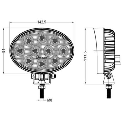 Светодиодная автомобильная фара OSRAM LED/40W/10-30V IP68 5700K