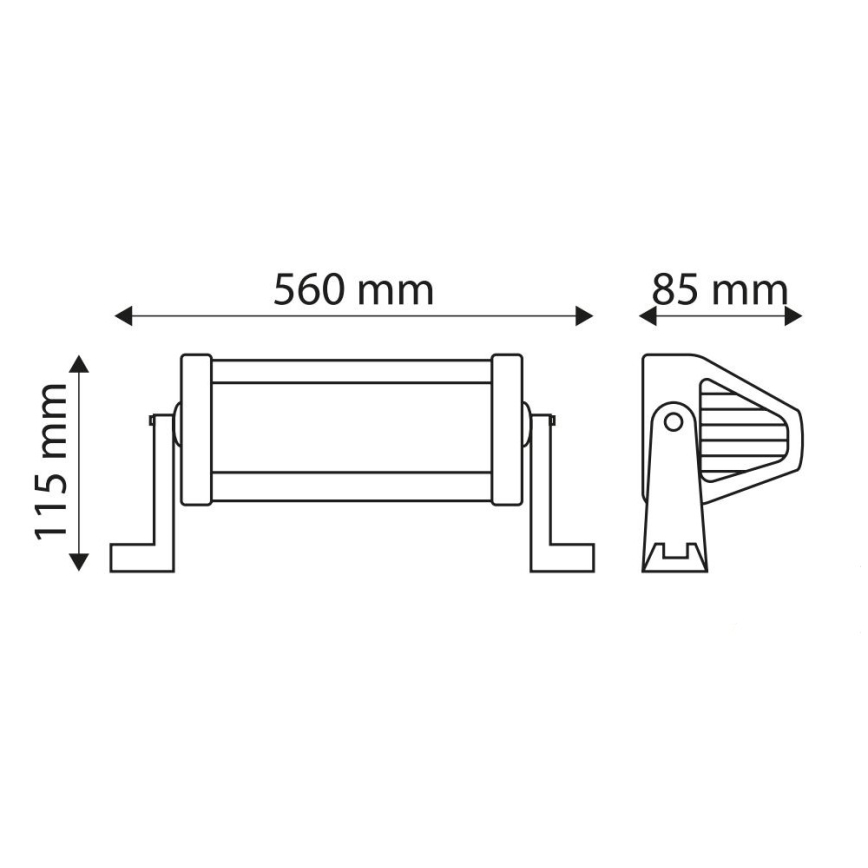Светодиодная автомобильная рабочая световая балка EPISTAR LED/120W/10-30V IP67 6000K
