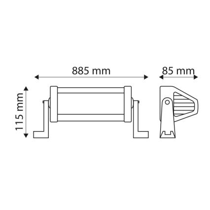 Светодиодная автомобильная рабочая световая балка EPISTAR LED/180W/10-30V IP67 6000K