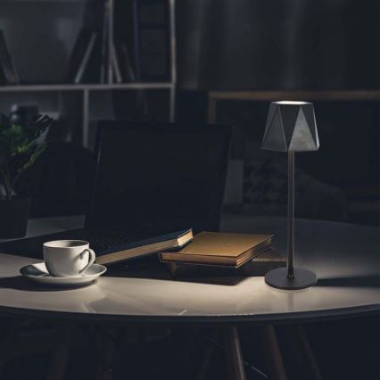 Светодиодная аккумуляторная сенсорная настольная лампа с регулированием яркости LED/4W/5V 3000-6000K 1800 mAh черный