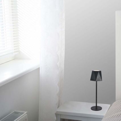 Светодиодная аккумуляторная сенсорная настольная лампа с регулированием яркости LED/4W/5V 3000-6000K 1800 mAh черный