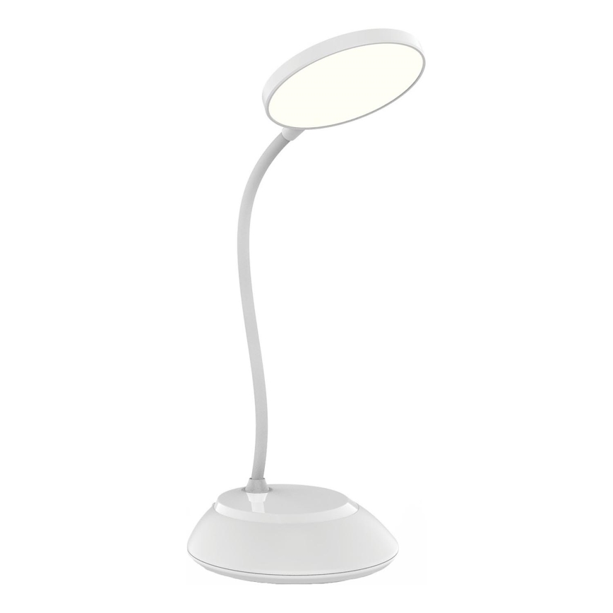 Светодиодная аккумуляторная настольная лампа с регулированием яркости VISUA LED/5W/5V 3000-5000K 1200 mAh белый