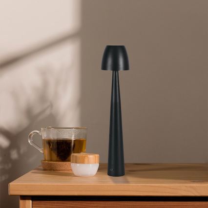 Светодиодная аккумуляторная сенсорная настольная лампа с регулированием яркости LED/3W/5V 3000-6000K 1800 mAh черный