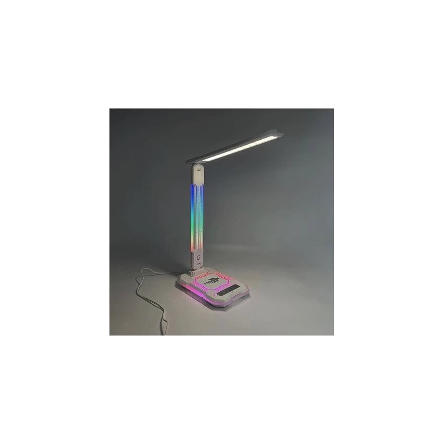 Светодиодная аккумуляторная сенсорная настольная RGB-лампа с регулированием яркости и беспроводной зарядкой LED/7,5W/5V 2700-5300K белый