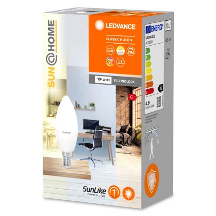 Светодиодная бактерицидная лампочка с регулированием яркости B40 E14/4,9W/230V Wi-Fi - Ledvance
