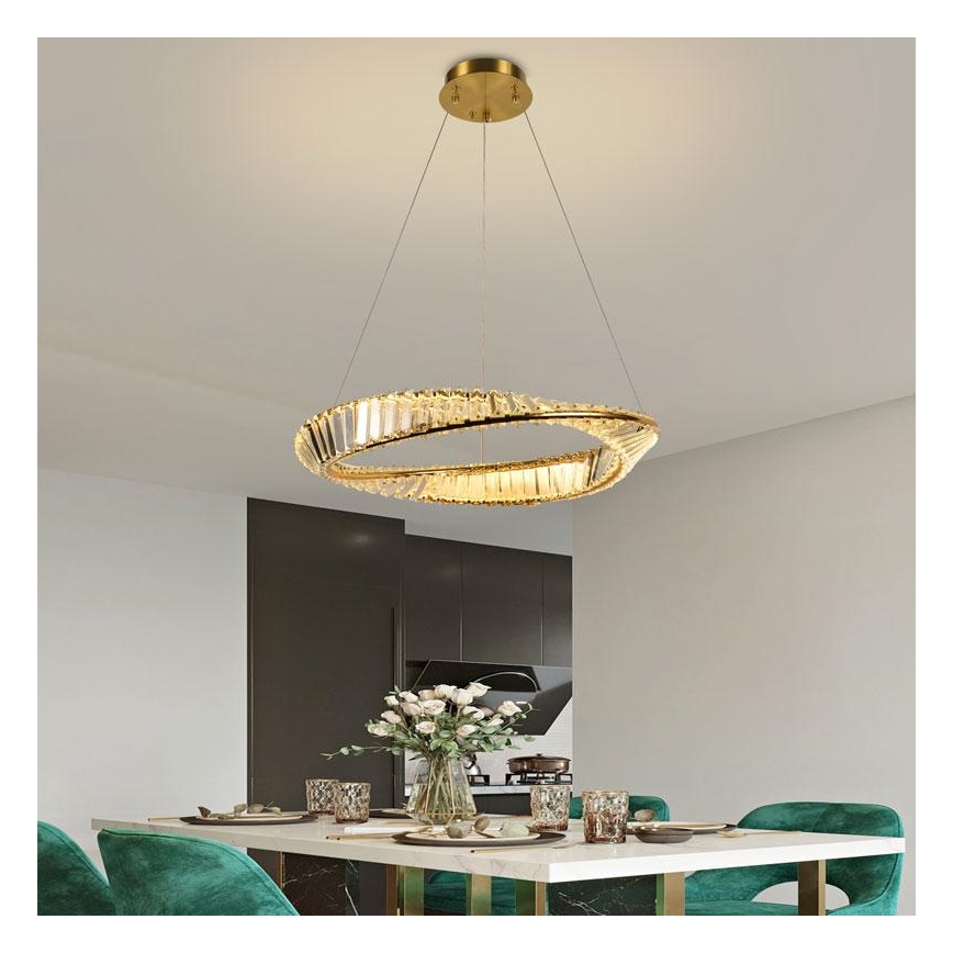 Светодиодный хрустальный подвесная люстра с регулированием яркости LED/40W/230V 3000-6500K + дистанционное управление