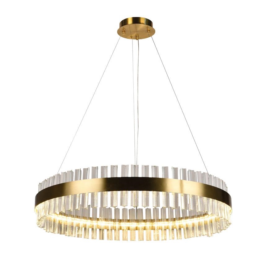 Светодиодная хрустальная подвесная люстра с регулированием яркости LED/55W/230V 3000-6500K + дистанционное управление