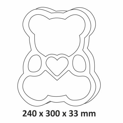 Светодиодная детская лампа LED/2xAA синий медведь