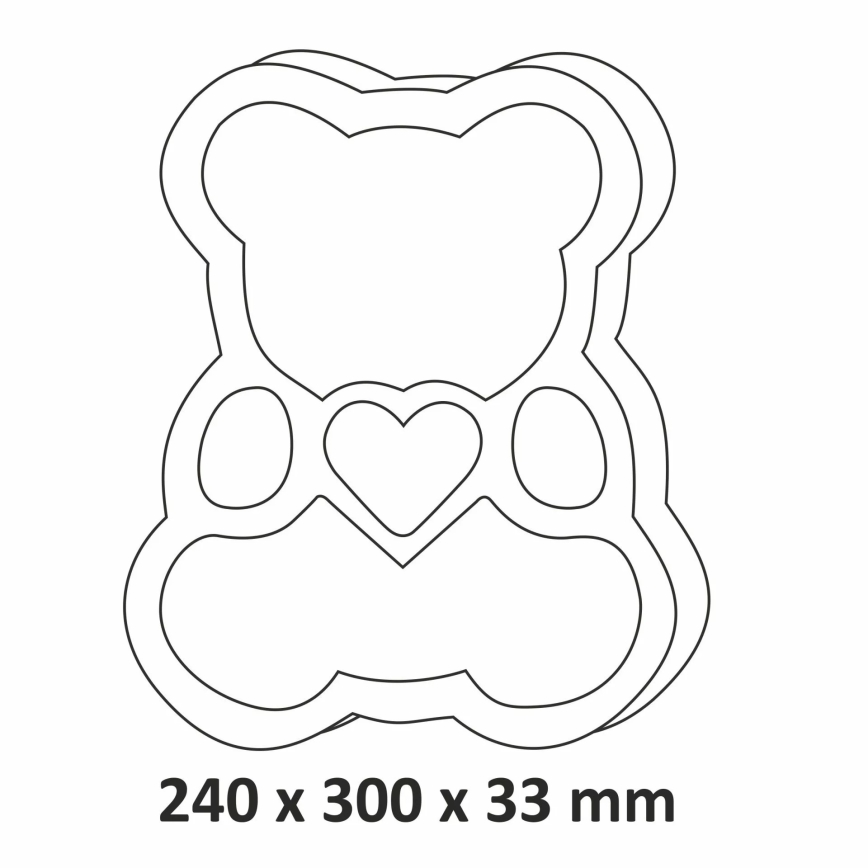 Светодиодная детская лампа LED/2xAA синий медведь