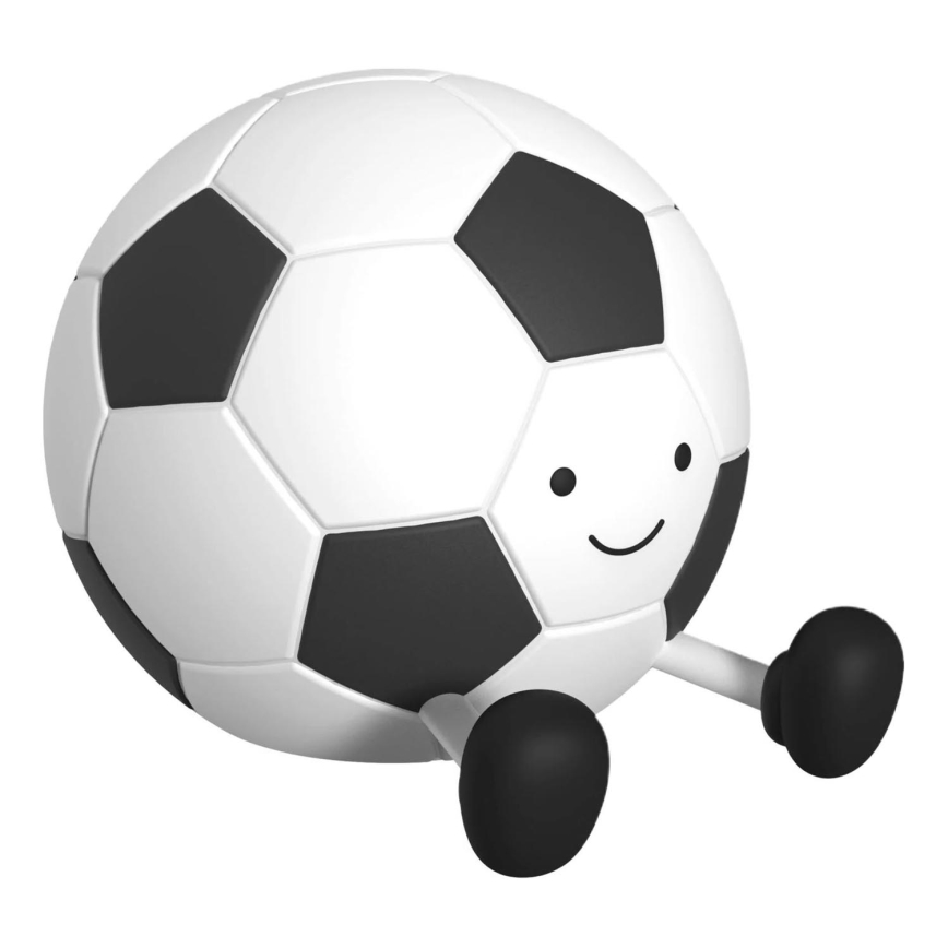 Светодиодная детская сенсорная лампа с регулированием яркости FOOTBALL LED/2W/5V USB 1200 mAh белый/черный
