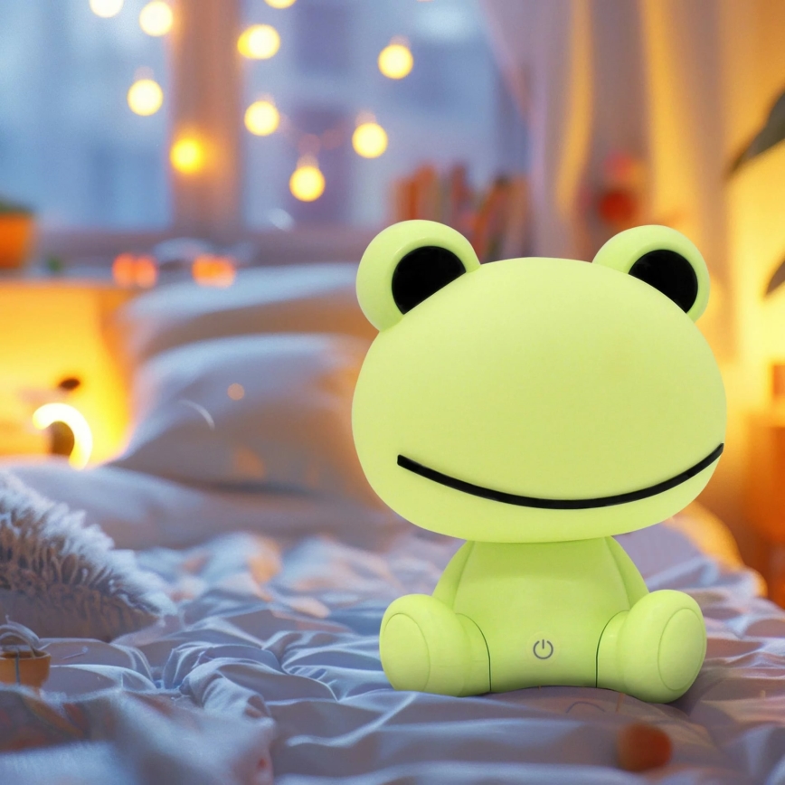 Светодиодная детская сенсорная лампа с регулированием яркости FROG LED/2,5W/3,7V 1200 mAh