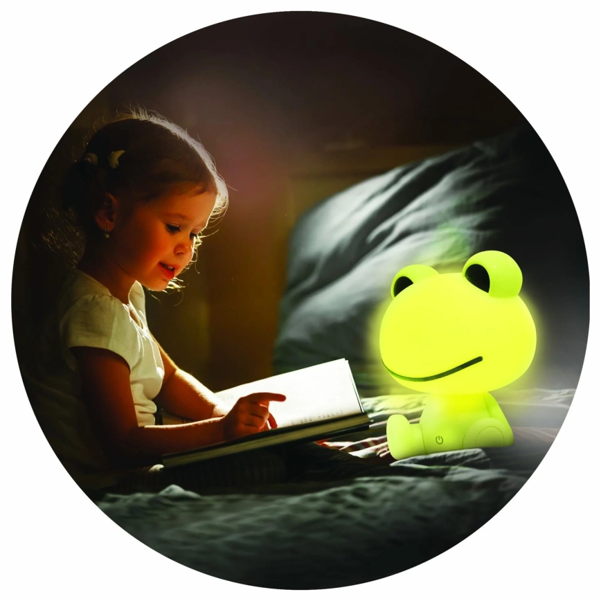 Светодиодная детская сенсорная лампа с регулированием яркости FROG LED/2,5W/3,7V 1200 mAh
