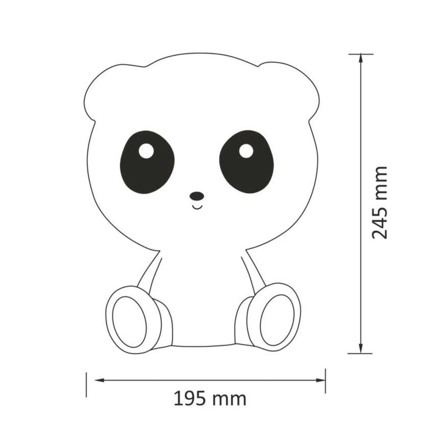 Светодиодная детская сенсорная лампа с регулированием яркости PANDA LED/2,5W/3,7V 1200 mAh