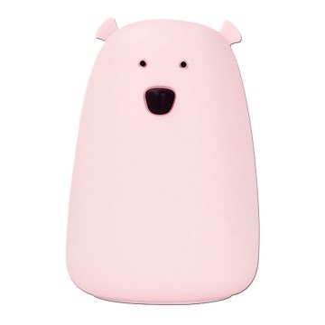 Светодиодная детская сенсорная RGB-лампа BEAR LED/0,8W/5V розовый + USB