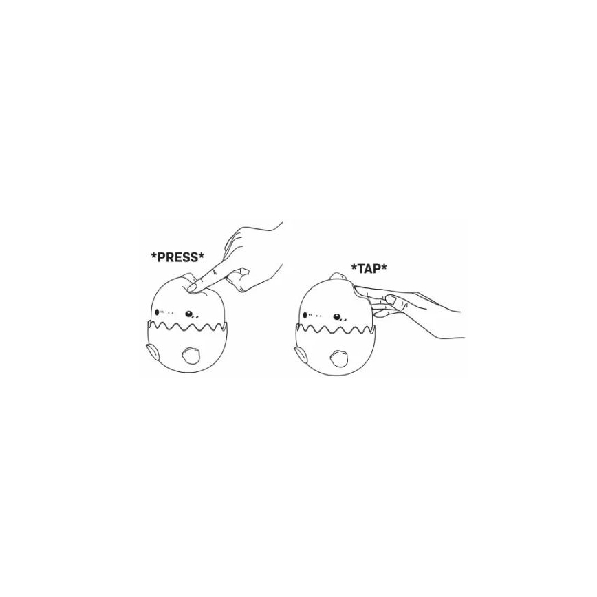 Светодиодная детская сенсорная RGBW-лампа с регулированием яркости BABY DINO LED/0,75W/5V USB 1200 mAh синий