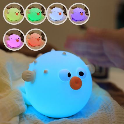 Светодиодная детская сенсорная RGBW-лампа с регулированием яркости HELA LED/1W/5V USB 1200 mAh рыба розовый