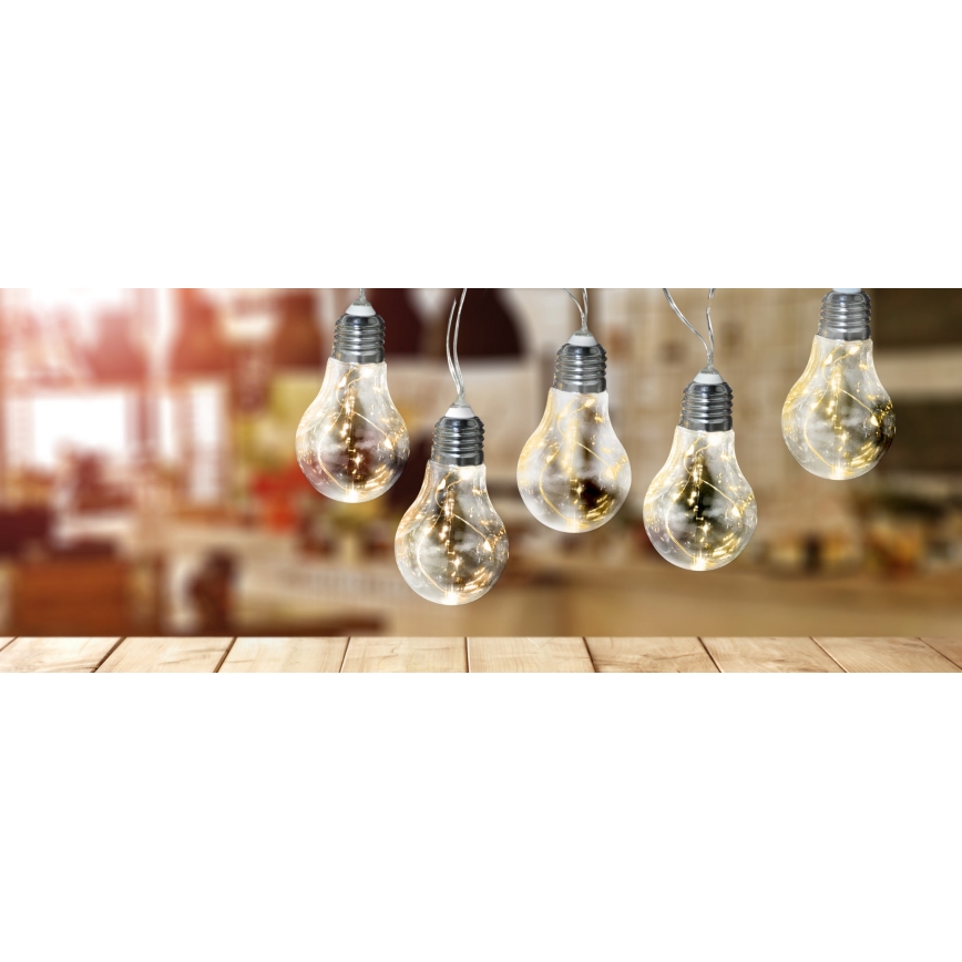 Светодиодная декоративная гирлянда SMOLDER 2,1 м 10xLED/2xAA