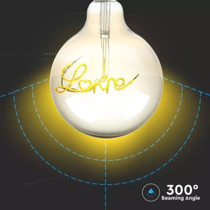 Светодиодная декоративная лампочка FILAMENT G125 E27/5W/230V 2200K
