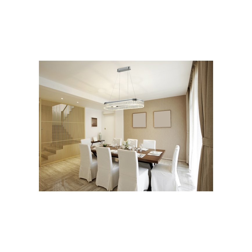 Диммируемая LED-хрустальная люстра на тросе THALIA LED/50W/230V 3000-6000K + пульт дистанционного управления