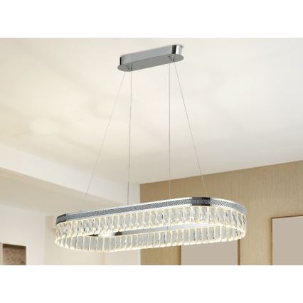 Диммируемая LED-хрустальная люстра на тросе THALIA LED/50W/230V 3000-6000K + пульт дистанционного управления