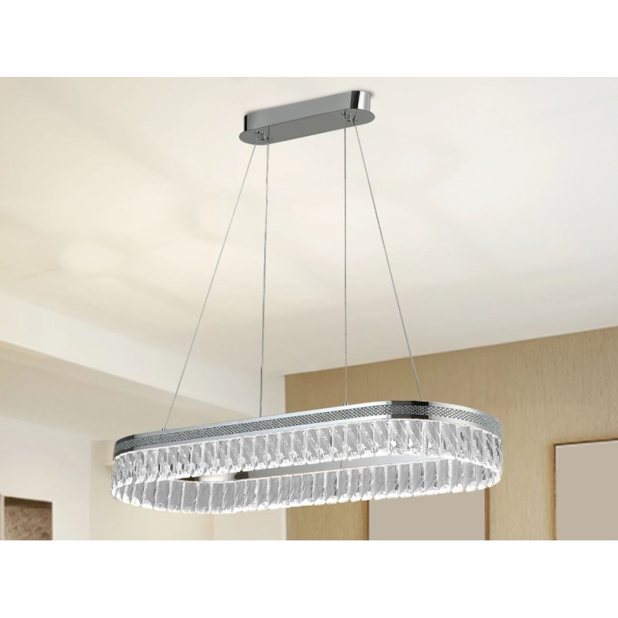 Диммируемая LED-хрустальная люстра на тросе THALIA LED/50W/230V 3000-6000K + пульт дистанционного управления