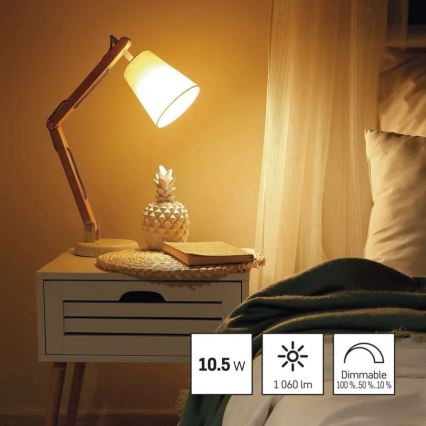 Светодиодная диммируемая лампа A60 E27/10,5W/230V 2700K