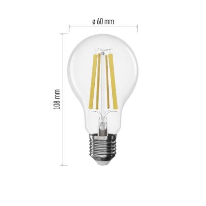Светодиодная диммируемая лампа FILAMENT A60 E27/11W/230V 4000K