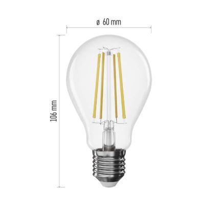 Светодиодная диммируемая лампа FILAMENT A60 E27/7,5Вт/230В 4000К