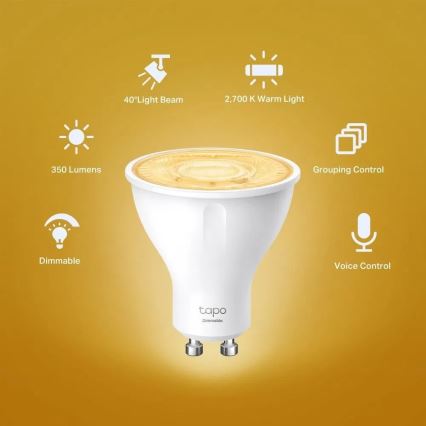 Светодиодная диммируемая лампа GU10/2,9W/230V 2700K Wi-Fi - TP-Link