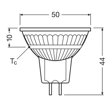 Светодиодная диммируемая лампа MR16 GU5,3/6,8W/12V 3000K 36° CRI 90 - Ledvance