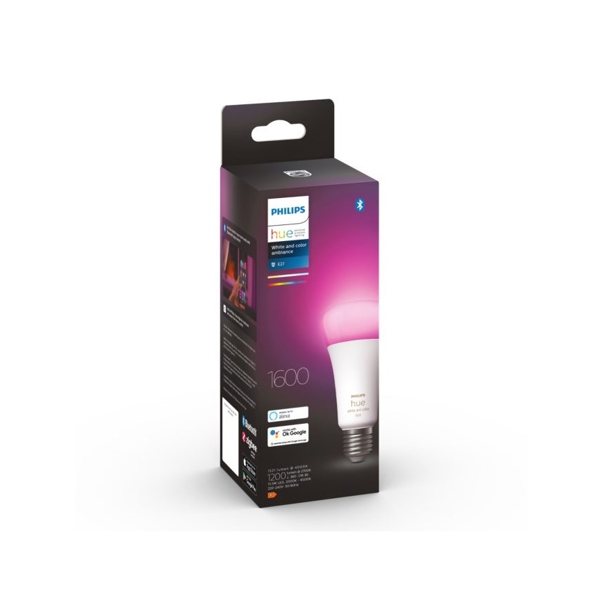 Светодиодная диммируемая лампа Philips Hue White And Color Ambiance A67 E27/13,5W/230V 2000-6500K
