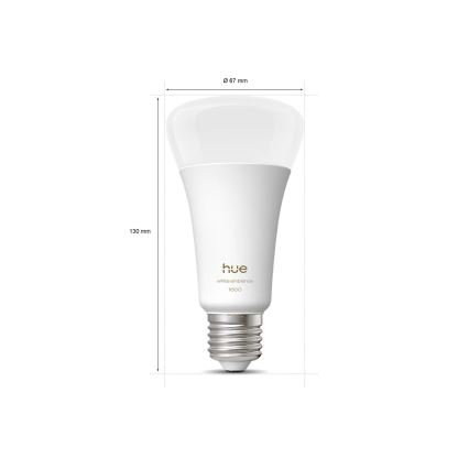Светодиодная диммируемая лампа Philips Hue WHITE AMBIANCE E27/11,8W/230V 1000-20000K