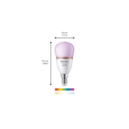 Светодиодная RGB диммируемая лампа Philips SMART P45 E14/4,9W/230V 2200-6500K CRI 90