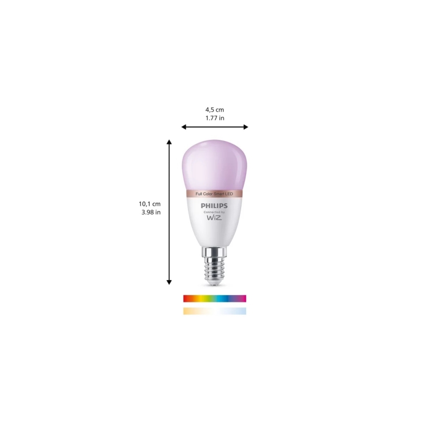 Светодиодная RGB диммируемая лампа Philips SMART P45 E14/4,9W/230V 2200-6500K CRI 90